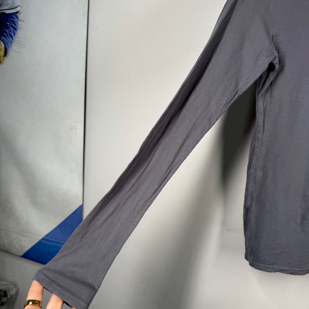 Robindira Unsworth Womens Long Sleeve Scoop Neck Tee Shirt Gray Size Small *FLAW - Picture 15 of 16